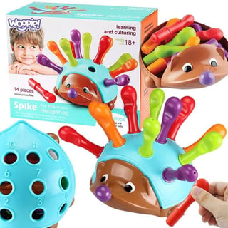 Gra Zręcznościowa Jeżyk Sorter Montessori Nauka Liczb i Kolorów 4w1 WOOPIE