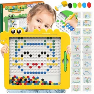 Tablica Magnetyczna dla Dzieci Montessori MagPad Dinozaur Żółty WOOPIE