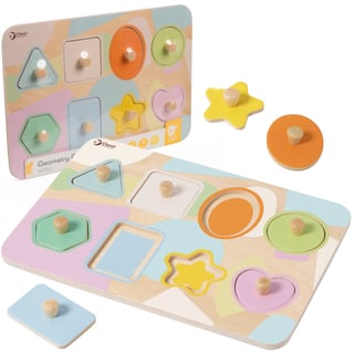 Układanka Puzzle Klocki Geometryczne 9 el. CLASSIC WORLD