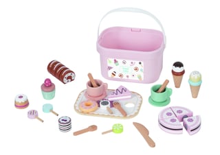 Sweet Cake Drewniany Zestaw Słodkości w Pudełku Cukiernia Lodziarnia TOOKY TOY
