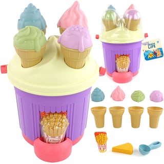 Zestaw do Piaskownicy Lody Foremki Wiaderko z Lodami do Piasku WOOPIE