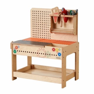 Drewniany Warsztat XXL Montessori STEM z Narzędziami 63 x 40 x 77,5 cm MASTERKIDZ