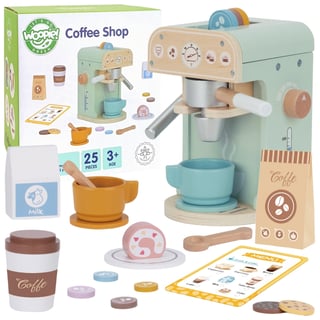 Drewniany Ekspres do Kawy 25 el. Cukiernia Barista WOOPIE GREEN