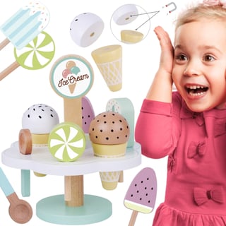 Drewniane Lody Magnetyczne na Stojaku TOOKY TOY