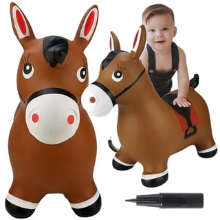 Skoczek Gumowy do Skakania Konik + Pompka WOOPIE