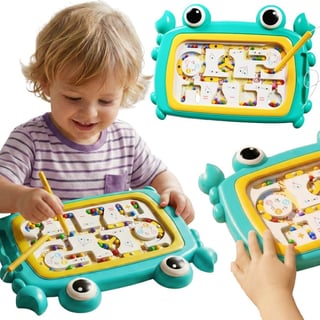 Tablica Magnetyczna Montessori Labirynt Krab Turkusowa WOOPIE