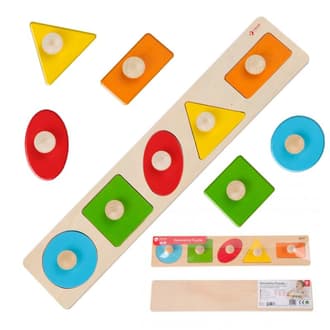 Układanka Montessori dla Dzieci Nauka Kształtów Figur Kolorów 7 el. CLASSIC WORLD