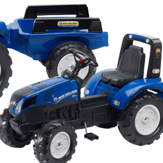 Traktor na Pedały New Holland Duży z Przyczepką od 3 lat FALK