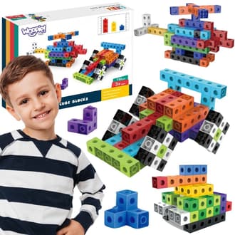 Klocki Konstrukcyjne Sześciany 3D Kostki Matematyczne 150 el. WOOPIE