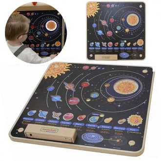 Interaktywna Tablica Edukacyjna Układ Słoneczny z Podświetlanymi Planetami MASTERKIDZ