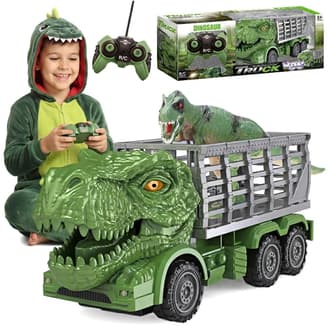Samochód Dinozaur Zdalnie Sterowany Ciężarówka RC z Figurką Zielony WOOPIE
