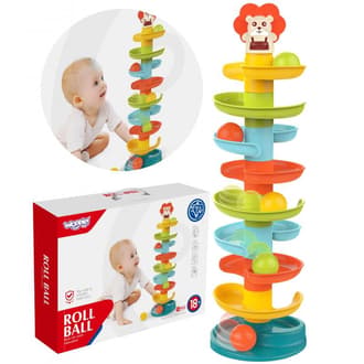 Kulodrom Tor Kulkowy Zestaw Spirala + 6 Kulek WOOPIE BABY