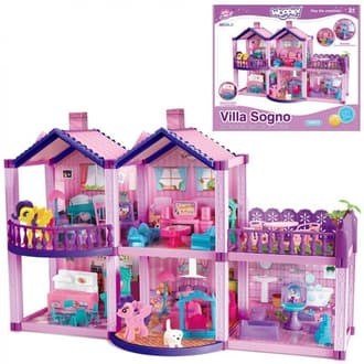 Domek dla Kucyków i Lalek Pony Fantasy Villa z Meblami 120 el. WOOPIE