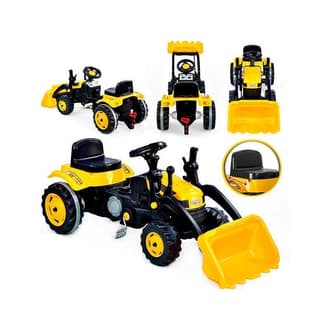 Żółty Traktor na Pedały z Łyżką i Turem Farmer MaxTrac WOOPIE