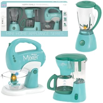 Zestaw AGD dla Dzieci 3w1 Mikser Blender Robot Kuchenny WOOPIE