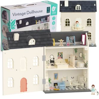 Drewniany Domek dla Lalek Vintage CLASSIC WORLD
