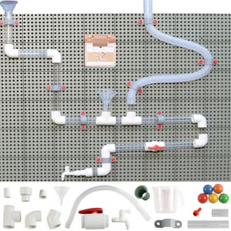 System Rur Do Tablicy STEM 84 Elementów Tor Wodny Kulkowy MASTERKIDZ