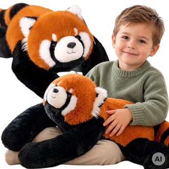 Pluszak Obciążeniowy Ruda Panda Ciężkomiś 65 cm 1,5 kg WOOPIE