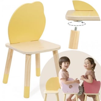 Pastelowe Krzesełko Grace dla Dzieci 3+ (Lemon) CLASSIC WORLD