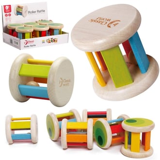 Drewniana Grzechotka Do Toczenia CLASSIC WORLD