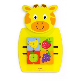 Drewniana Sensoryczna Tablica Manipulacyjna Żyrafa VIGA Toys