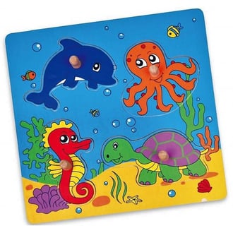 Drewniane Puzzle Morze Układanka Niespodzianka VIGA Toys