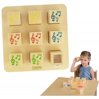 Drewniany Sorter Sensoryczny Łączenie Dźwięków Montessori MASTERKIDZ