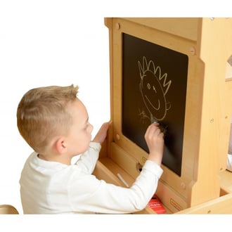 Dwustronna Tablica do Pisania Kredowa Suchościeralna MASTERKIDZ