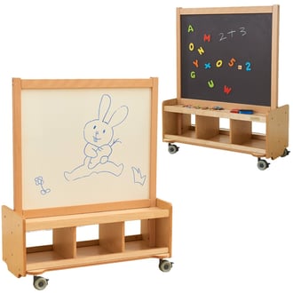 Dwustronna Tablica Kredowa i Magnetyczna do Pisania MASTERKIDZ
