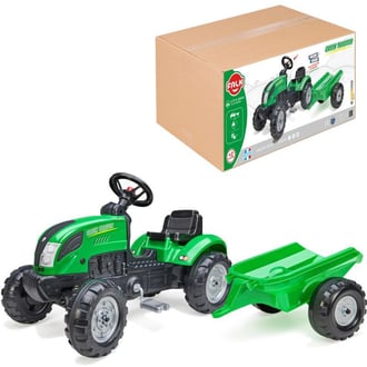 Traktor Zielony na Pedały + Przyczepa i Klakson od 2 Lat. FALK