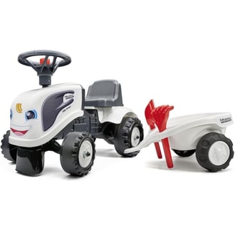 Traktorek Baby Valtra Biały z Przyczepką + akc. od 1 roku FALK