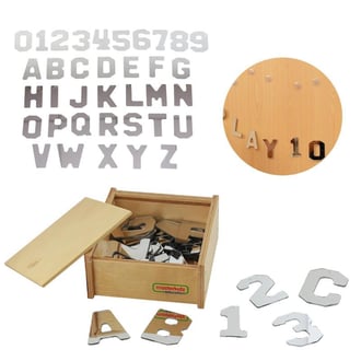 Dwustronne Akrylowe Lustra Litery Liczby Alfabet Montessori MASTERKIDZ