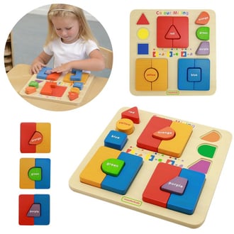 Tablica Edukacyjna Układanka Łączenie Mieszanie Kolorów Montessori MASTERKIDZ