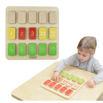 Tablica Edukacyjna Układanka Nauka Liczenia Montessori MASTERKIDZ