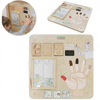 Tablica Edukacyjna Zmysł Dotyku Montessori MASTERKIDZ