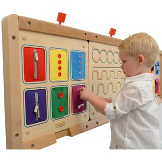 Tablica Ścienna Otwieranie I Zamykanie Zamków Suwaki Guziki Montessori MASTERKIDZ