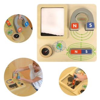 Zabawa Magnetyczna Tablica Edukacyjna Kompas Montessori MASTERKIDZ