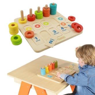 Nauka Kolorów i Liczenia Edukacyjna Tabliczka Montessori MASTERKIDZ