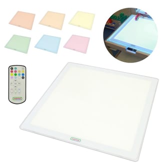 Panel Świetlny LED Zmiana Kolorów Pilotem STEM 54x54x1,5 cm MASTERKIDZ