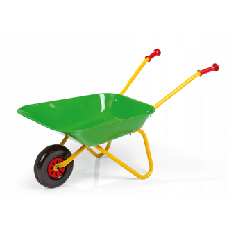 Metalowa Taczka Ogrodowa Budowlana Zielona ROLLY TOYS