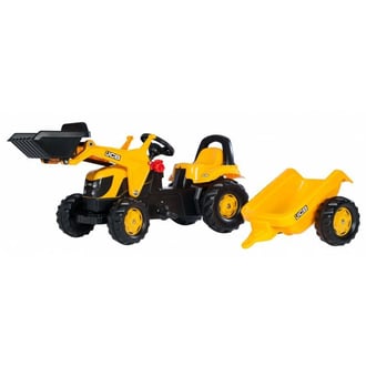 rollyKid Traktor na Pedały JCB z Łyżką i Przyczepą 2-5 Lat ROLLY TOYS