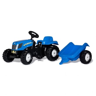 rollyKid Traktor na Pedały New Holland z Przyczepką ROLLY TOYS