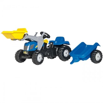 rollyKid Traktor New Holland z Łyżką i Przyczepą ROLLY TOYS