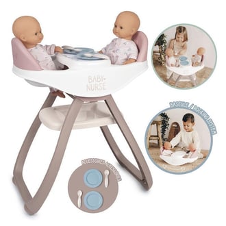 Baby Nurse Krzesełko do Karmienia dla Bliźniąt Lalek SMOBY