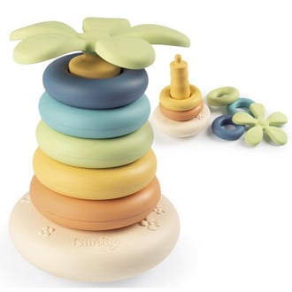 Green Duża Piramidka z Krążków Bioplastik Palma 6el. SMOBY Little