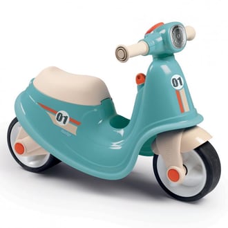 Niebieski Jeździk Skuter Retro Ciche Koła Scooter SMOBY