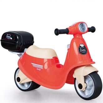 Skuter Retro z bagażnikiem Dostawca jedzenia SMOBY