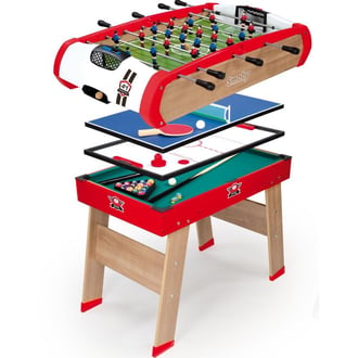 Stół Powerplay 4w1 Piłkarzyki Bilard Tenis Hokej SMOBY