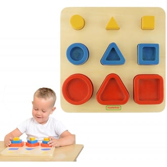 Sorter Kształtów Klocki Geometryczne Montessori MASTERKIDZ