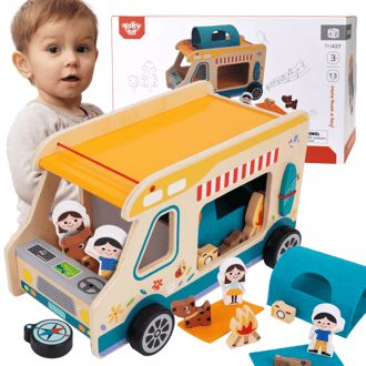 Drewniany Kamper Postacie Kemping TOOKY TOY